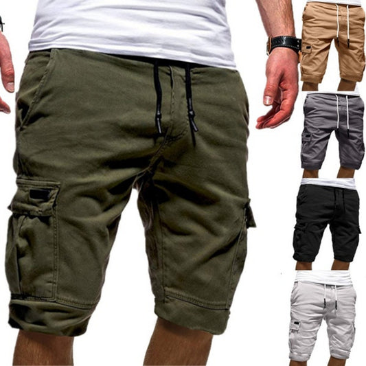 Men Casual Jogger Sports Cargo Shorts Military Combat Workout Gym Trousers