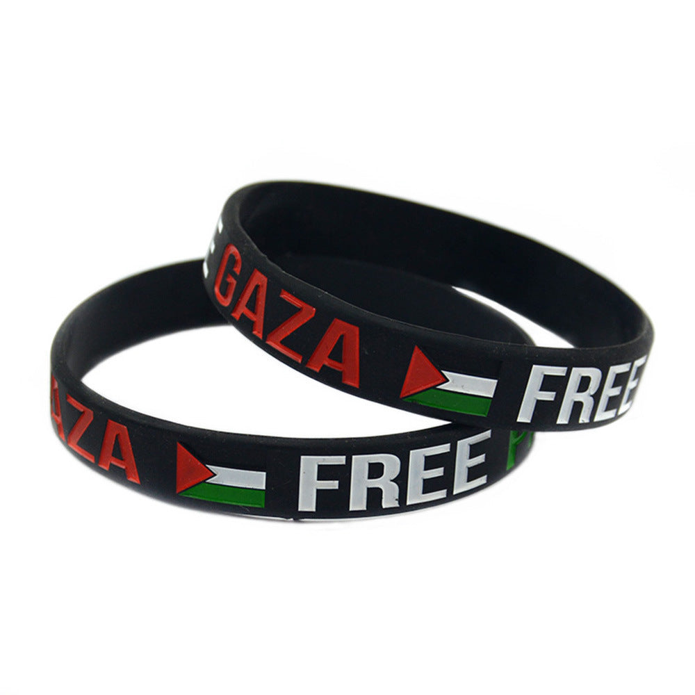 Palestine Flag Silicone Wristband