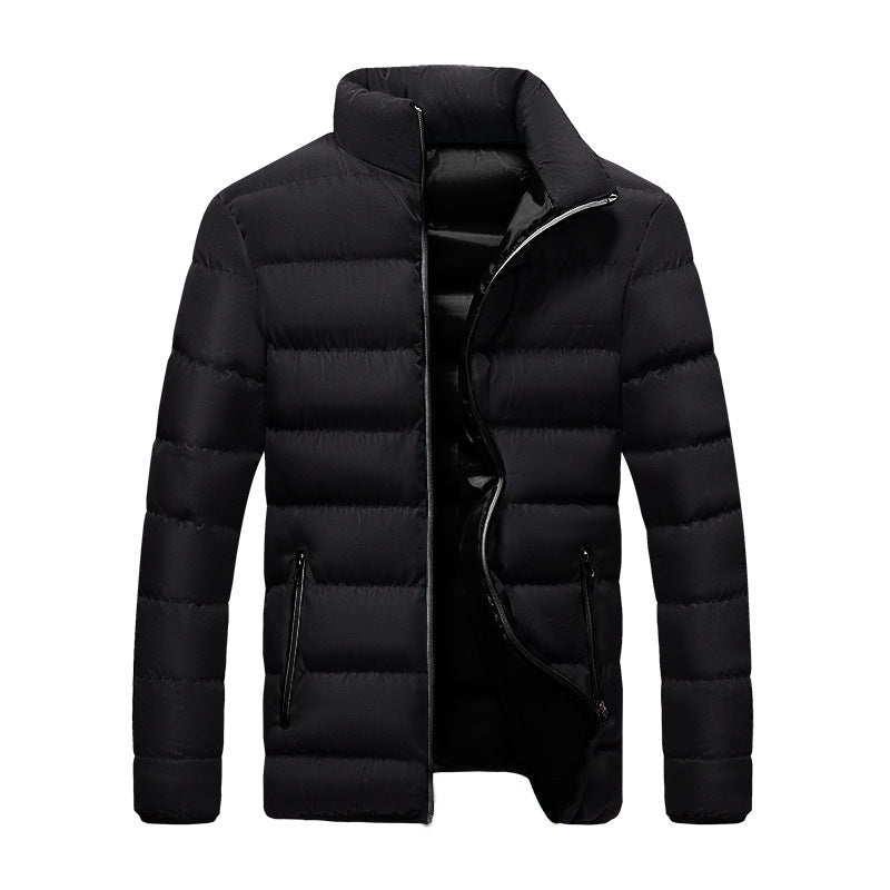 Mens Winter Jacket Slim Fit Breadwear Thickened Cotton Coat Foreign Trade