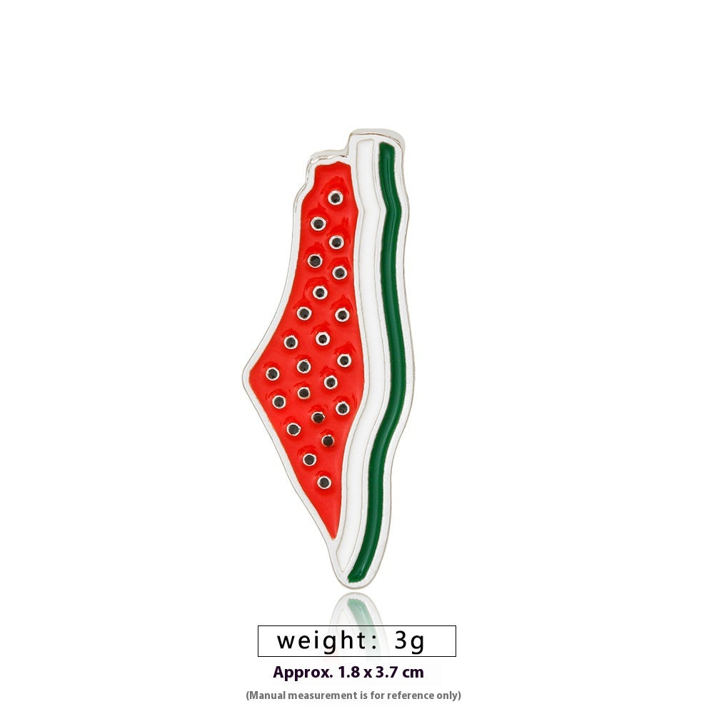 Free Palestine Flag Brooch Gold Badge Clothes Accessories Pin